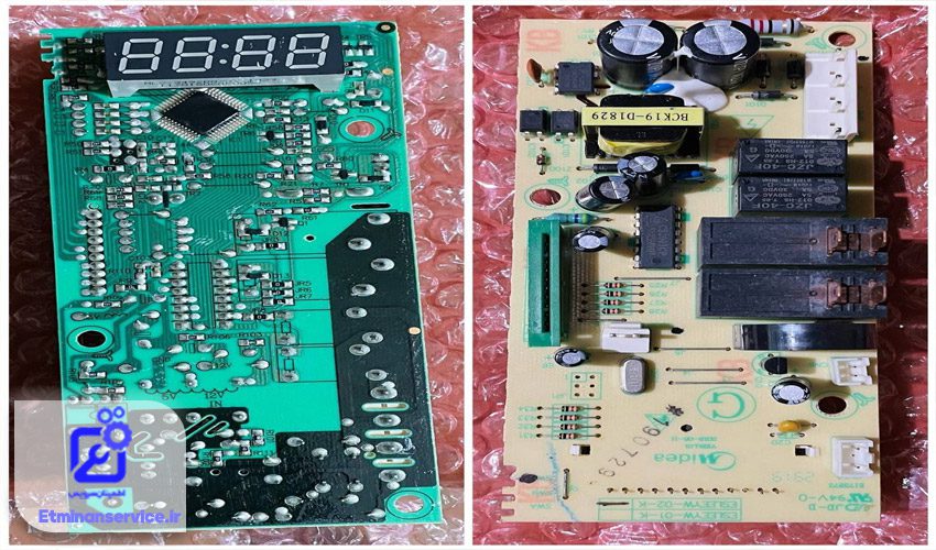 کار نکردن دکمهها یا صفحه نمایش به دلیل خرابی بورد ماکروفر