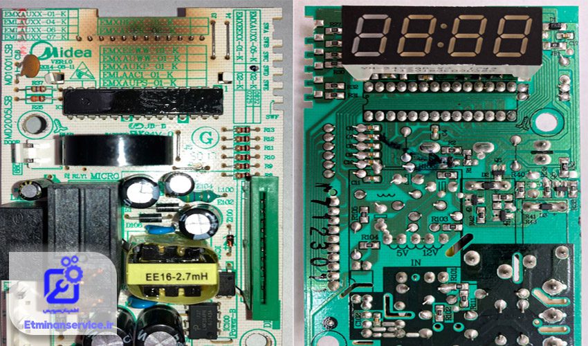 خرابی برد الکترونیکی ماکروفر به دیل نوسانات برق