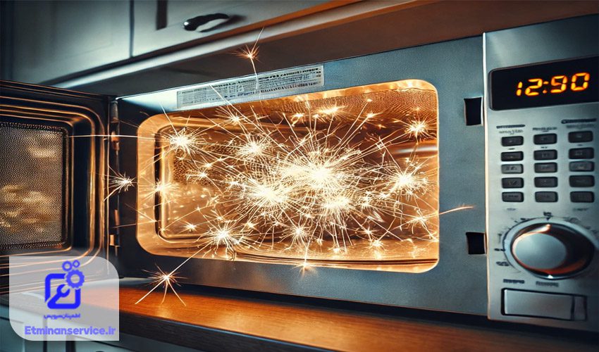 مایکروفر حین کار جرقه می‌زند