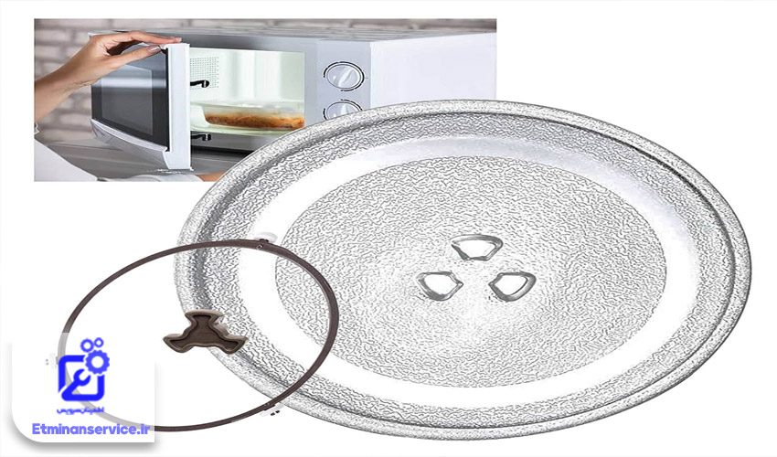 هنگام گردش سینی ماکروفربه دلیل شکستگی رینگ های زیر سینی صدای اضافه به گوش می‌رسد