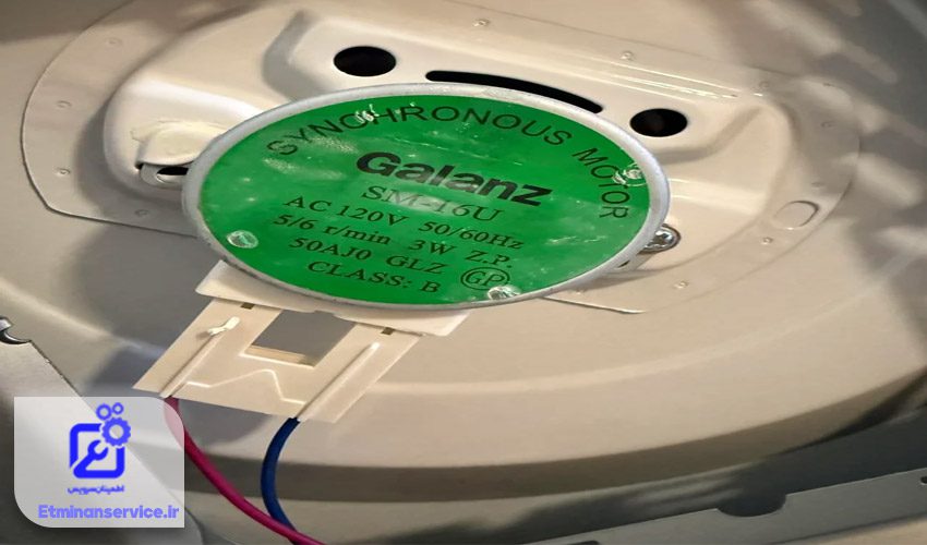 سینی مایکروفر توشیبا به دلیل خرابی یا نقص در موتور گردان سینی نمی‌چرخد